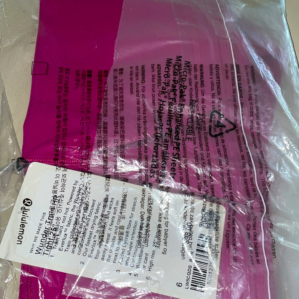 NWT LULULEMON Wunder Train Pant Leggings 25"  RIPENED RASPBERRY PINK PURPLE 6 - Picture 5 of 5